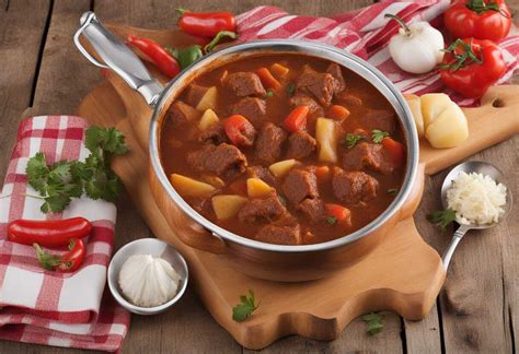 Tradičné maďarské jedlo - guláš