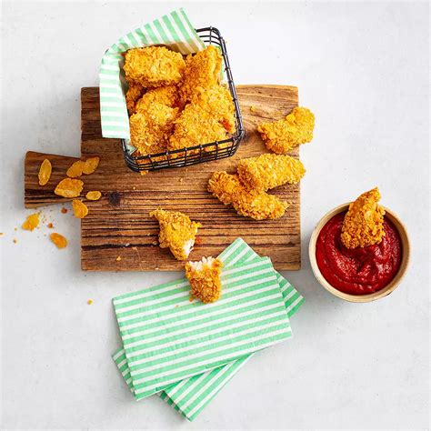 Ingrediencie pre kuracie nugetky s kukuričnými lupienkami