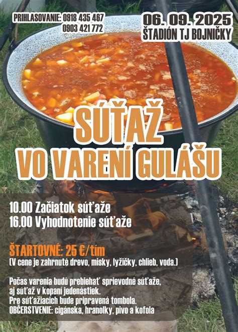Súťaž vo varení guláša - účastníci a výbava