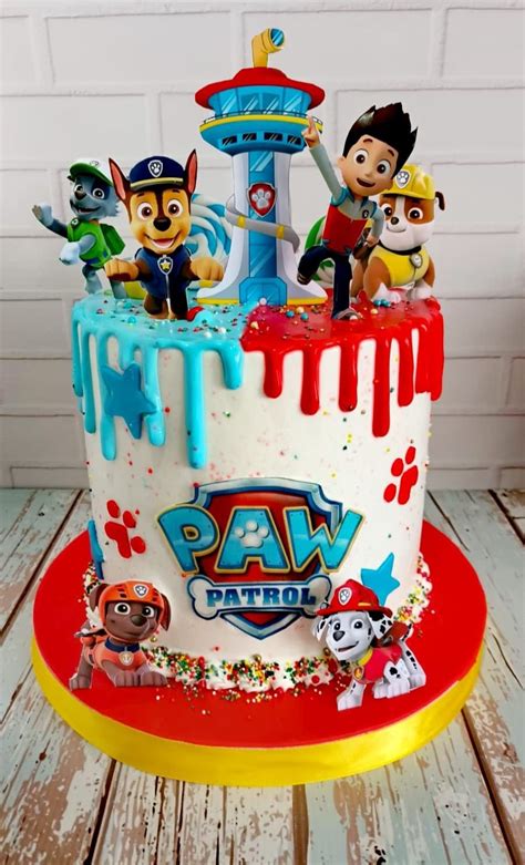 Detská torta zdobená motívmi Paw Patrol