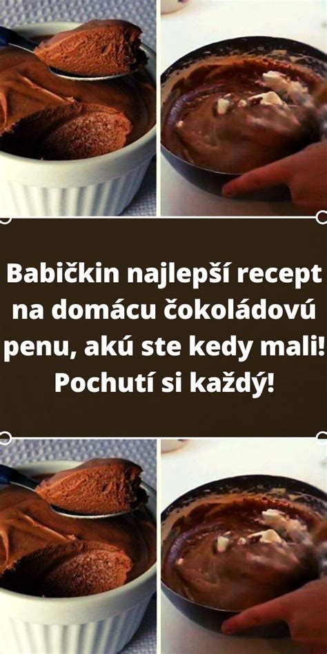 Základné ingrediencie na čokoládovú penu