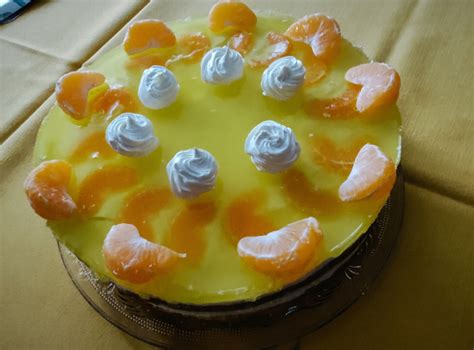 Torta s mandarínkami a tvarohovým krémom