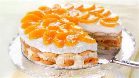 Výsledná retro mandarínková torta