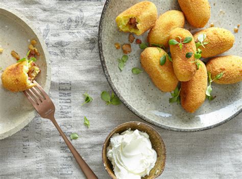 Zemiakové krokety s údeným mäsom