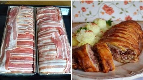 Servírovanie chrumkavej slaniny s vajíčkami a bylinkami