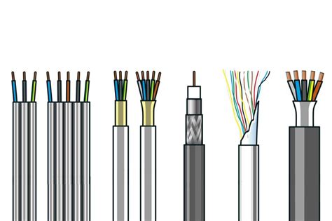 Ilustrácia rôznych typov elektrických rúr