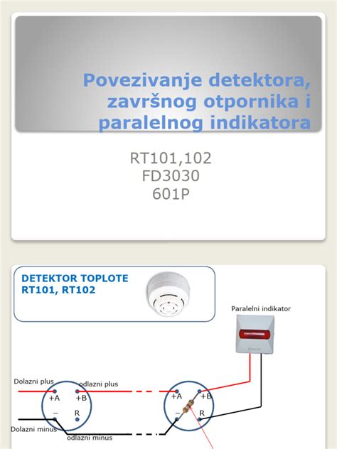 Schéma detektora plynu s vyznačenými poruchovými bodmi
