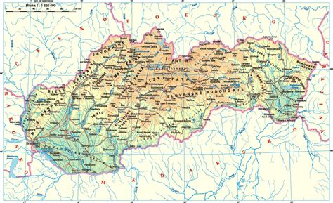Mapa Západného Slovenska s vyznačenými mestami s ponukou rýchleho občerstvenia