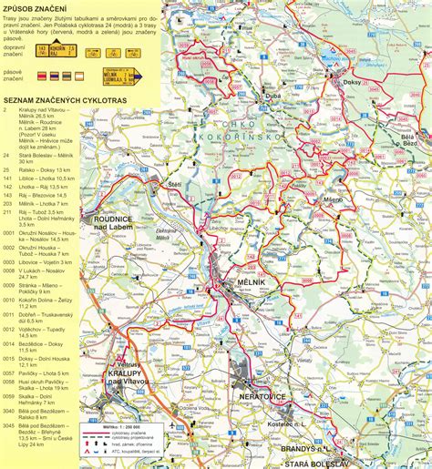 Mapa plánovaných cyklotras