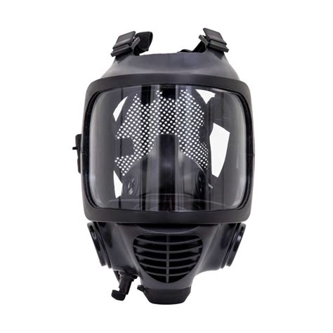 Detail celotvárovej masky CM-6MP s popismi kľúčových komponentov