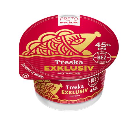 Obal produktu Treska Exklusiv s označením víťaza testu