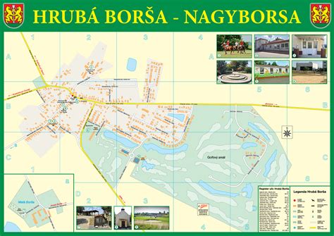 Mapa Hrubá Borša s vyznačenými reštauráciami