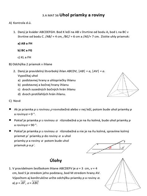 Geometrické princípy určenia priamky a roviny