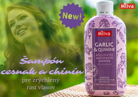 fľaštička šampónu Milva zelený s cesnakom a chinínom