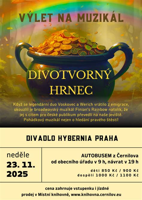 Plagát k muzikálu Divotvorný hrnec s Voskovcom a Werichom