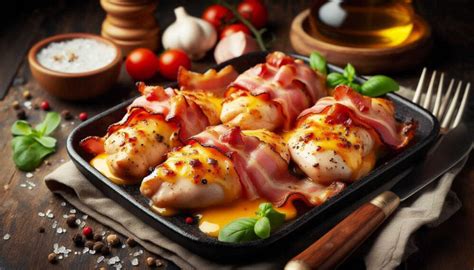 Kuracie mäso so slaninou a syrom