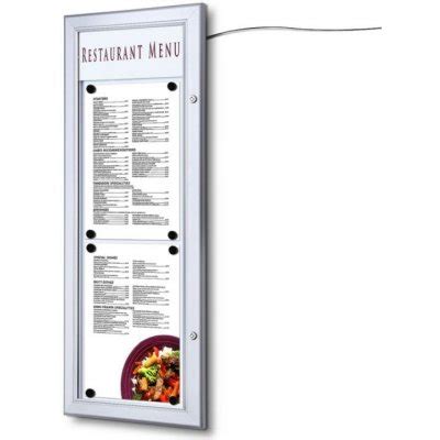 LED menu vitrína s osvetlením