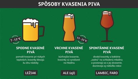Infografika: Typy piva vhodné na varenie a ich charakteristika
