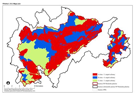 Mapa turistických trás v Národnom parku Muránska planina
