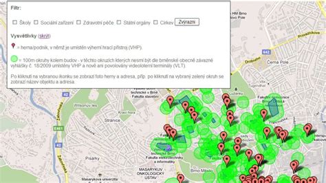 Mapa Trenčianskych Stankoviec s vyznačenými reštauráciami