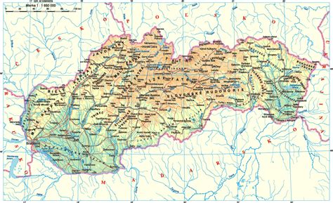 Mapa južného Slovenska s vyznačeným Žitným ostrovom