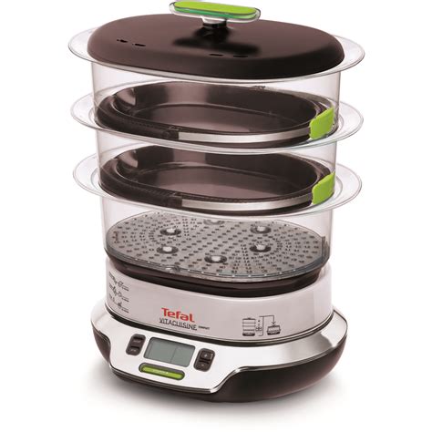 Dvojposchodový parný hrniec Tefal s rôznymi pokrmami