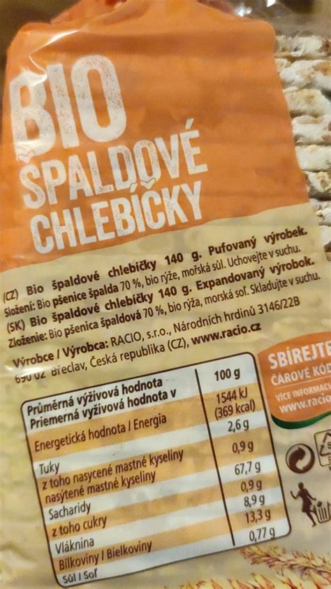Nutričné hodnoty Bio Ovsených Oblátok s Medom Ania