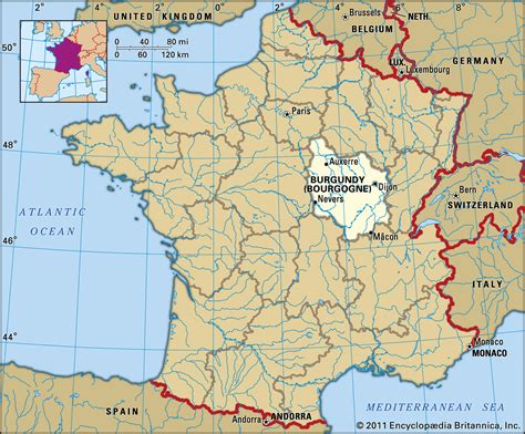 Mapa regiónu Franche-Comté a masívu Jura