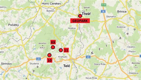 Mapa s vyznačenými prevádzkami Tri Sisky v Trnave