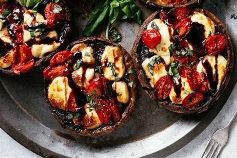 Porovnanie rôznych plniek pre šampiňóny Portobello