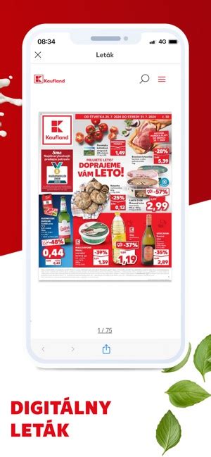 Ukážka mobilnej aplikácie s akciovými letákmi