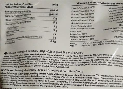 Zloženie vegánskeho proteínu