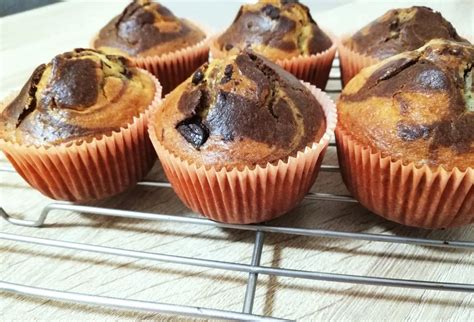Dvojfarebné muffiny