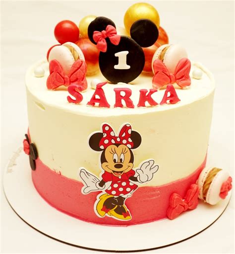 Detská narodeninová torta s motívom Minnie Mouse