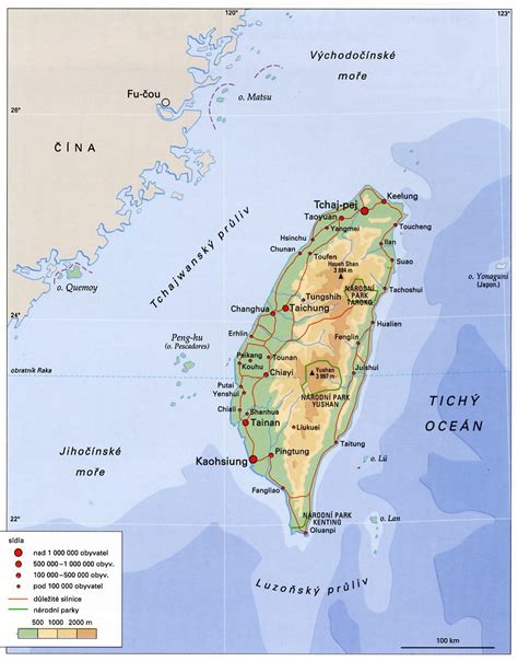 Mapa Taiwanu s vyznačením sídla spoločnosti Depo