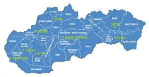 Mapa avarského kaganátu na území Slovenska