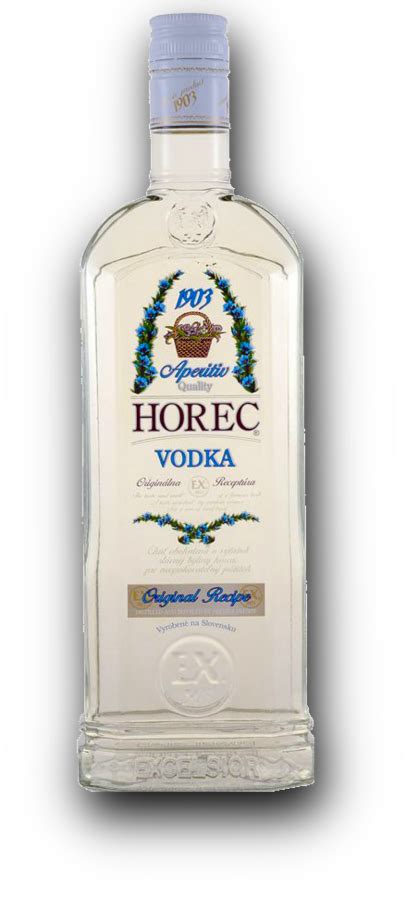 Vizualizácia fľašiek rôznych druhov likérov Horec od PRELIKA