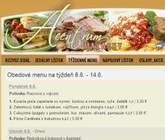 Ukážka obedového menu