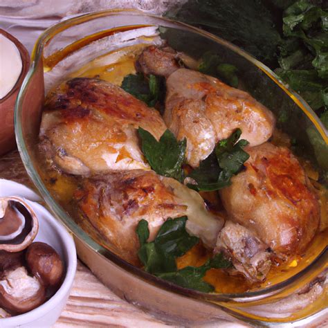 Základné ingrediencie pre kuracie stehná na hubách