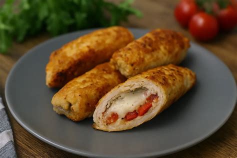 Plnené kuracie závitky s brokolicou a mozzarellou