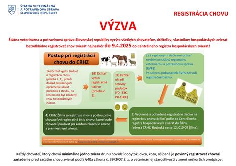 Registrácia chovu hospodárskych zvierat