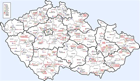Mapa južných Čiech s vyznačeným Husincom