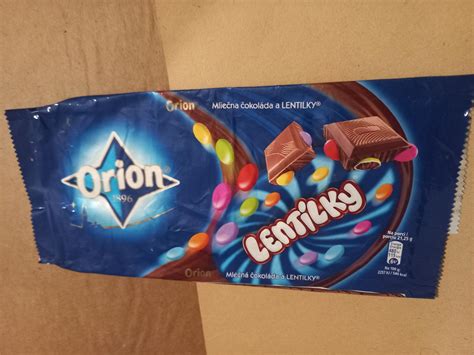 Obal mliečnej čokolády Orion s jasne vyznačenými ingredienciami