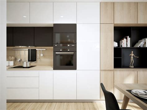 Interiér modernej kuchyne s vstavanou rúrou Gorenje