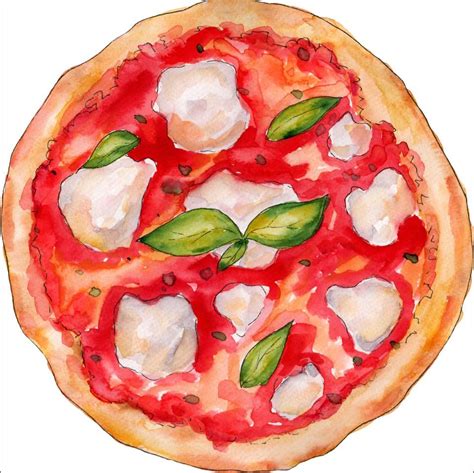 Ilustrácia kráľovnej Margherity ochutnávajúcej pizzu