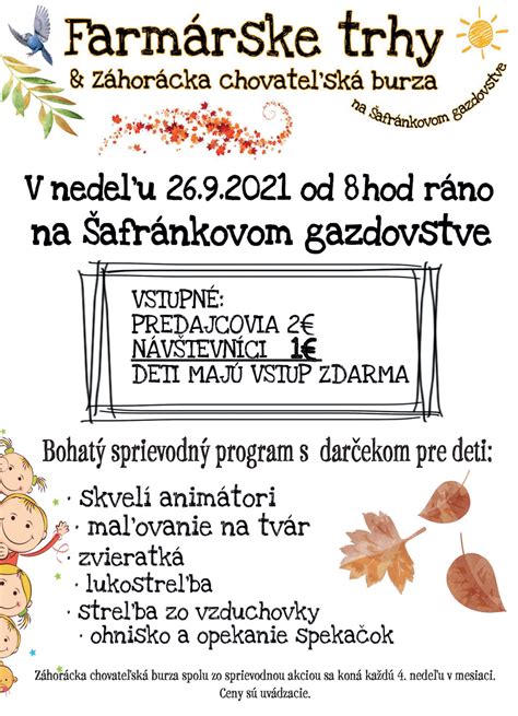 Zahorácka chovateľská burza a Farmárske trhy