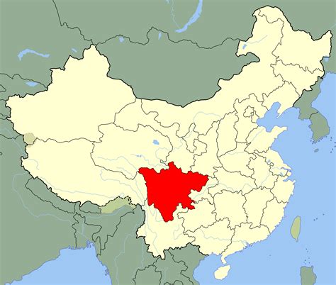 Mapa provincie S’-čchuan v Číne