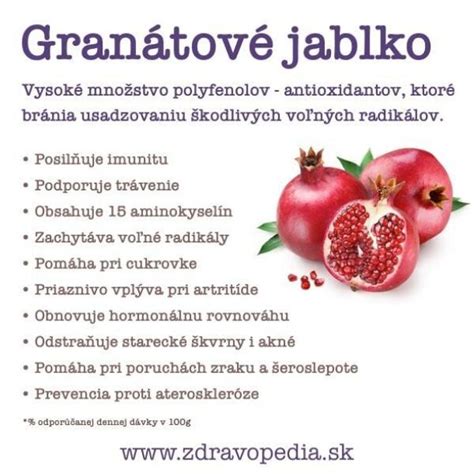 Granátové jablko ako podpora trávenia a detoxikácie