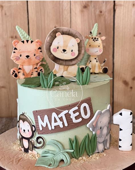 Torta s motívom safari a zvierat