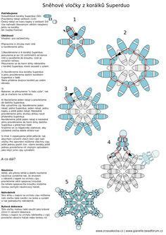 schéma háčkovania vianočnej vločky